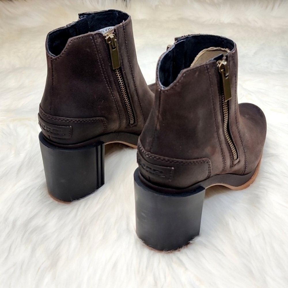 SOREL Blake Bootie Blackened Brown Double Side Zip Boots - Picture 10 of 16